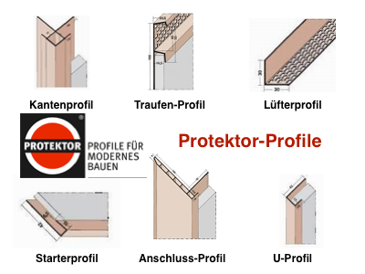 zum Vergrößern anklicken! Protektor Zubehörprofile